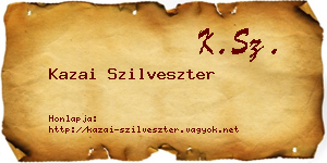 Kazai Szilveszter névjegykártya